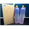 Image 1 : Lot of 2 Purple Gradient Water Bottles