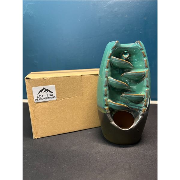 Lot of 1 Ceramic Waterfall Incense Burner/Aromatherapy Decor