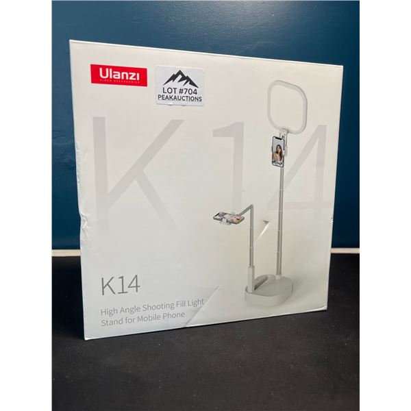 Lot of 1 Ulanzi K14 LED Live Streaming High-Angle Shooting Fill Light Stand for Mobile Phones