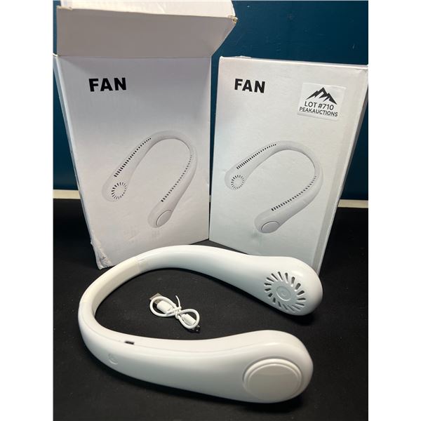 Lot of 2 Wearable Rechargeable Neck Cooling Fans