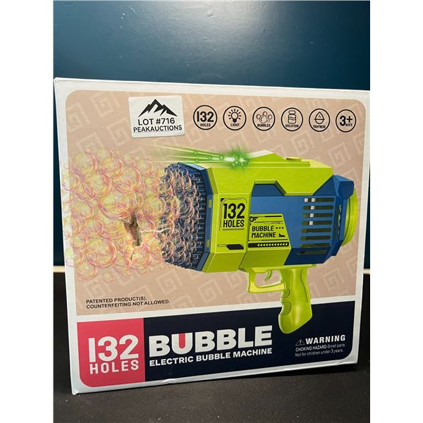 Lot of 1 Electric Bazooka Bubble Gun - 132 Holes - Blows SO MANY BUBBLES!!