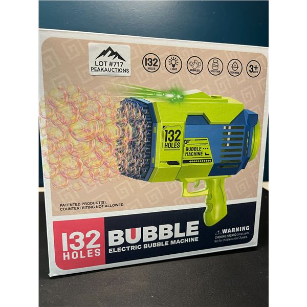 Lot of 1 Electric Bazooka Bubble Gun - 132 Holes - Blows SO MANY BUBBLES!!