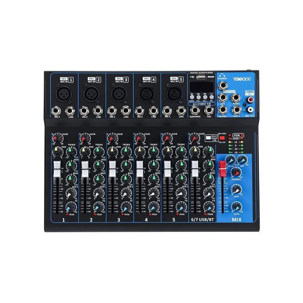 Lot of 1 7-Channel Professional Sound/Audio Mixer Board w/ Bluetooth