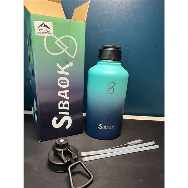 Lot of 1 Sibaok Stainless Steel Insulated/Leak Proof Water Bottle - Blue Ombre