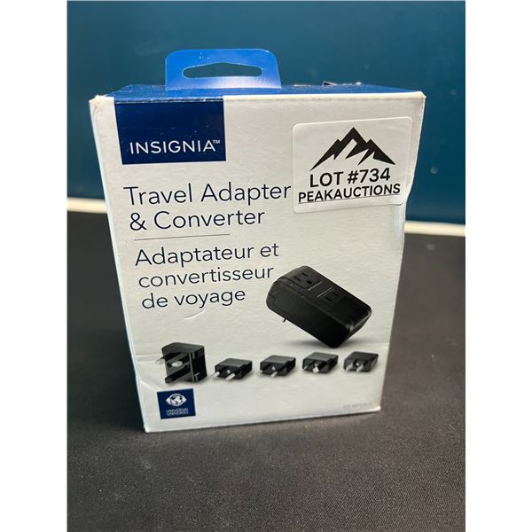 Lot of 1 Insignia Travel Adapter & Converter