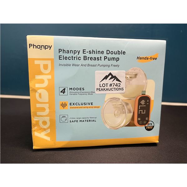Lot of 1 Phanpy E-Shine Wearable Hands Free Double Electric Breast Pump