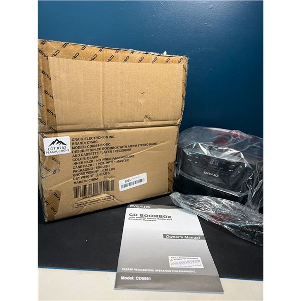 Lot of 1 CD Boombox w/ AM/FM Stereo Radio