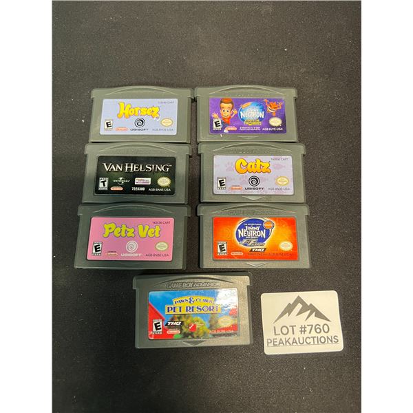 Lot of 7 Assorted Nintendo Game Boy Advance Video Games
