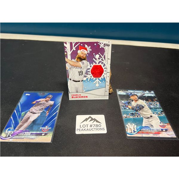 Lot of 3 Assorted Baseball Trading Cards