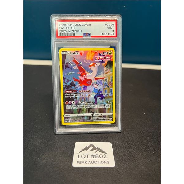 Lot of 1 2023 Pokemon SWSH Full Art Latias Pokemon Trading Card - PSA Graded 9