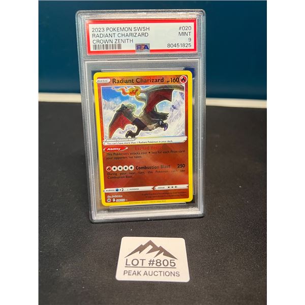 Lot of 1 2023 Pokemon SWSH Radiant Charizard Pokemon Trading Card - PSA Graded 9