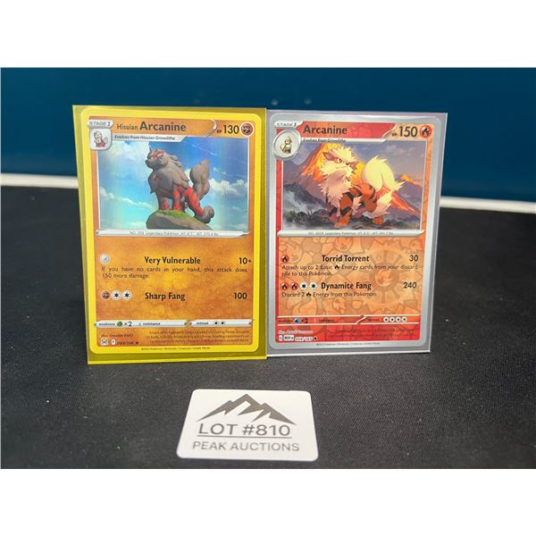 Lot of 2 Pokemon Holo Trading Cards - Arcanine