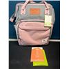 Image 1 : Lot of 1 Keababies Backbpack-Style Diaper Bag - Pink/Grey