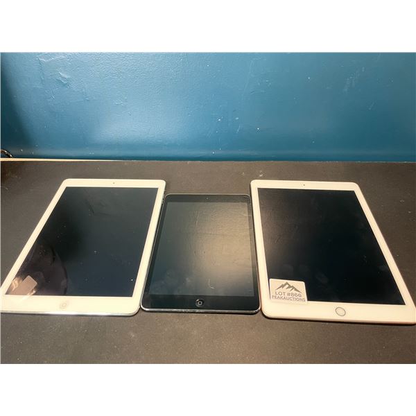 Lot of 3 Assorted iPads - Used