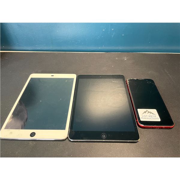Lot of 2 iPads & 1 iPhone - Used