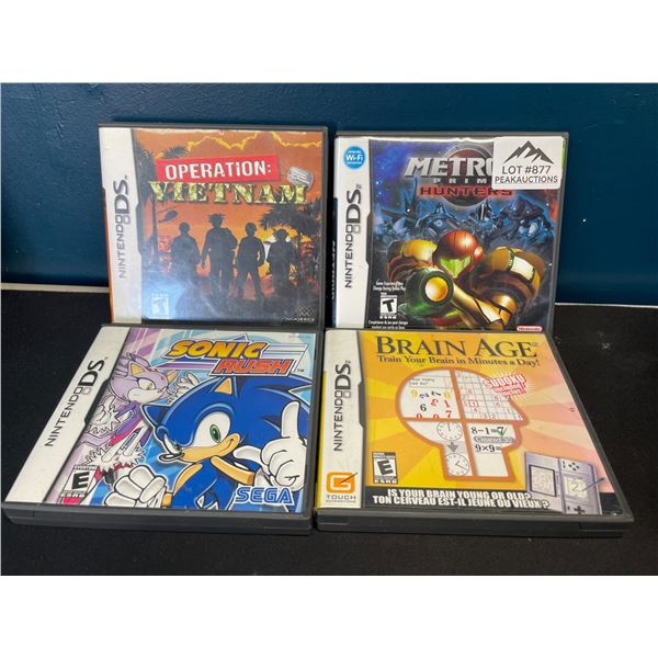 Lot of 4 Assorted Nintendo DS Games - Used