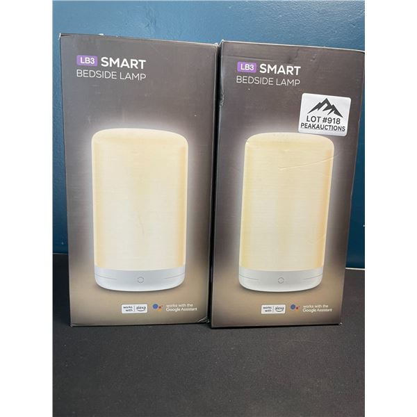 Lot of 2 Smart LB3 Bedside Lamps w/ App Control