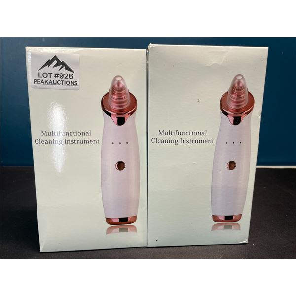 Lot of 2 Electric Skin Clearing/Blackhead Suction Devices - Rechargeable