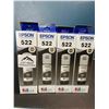 Image 2 : Lot of 12 Epson 522 Ecotank Inks - Black