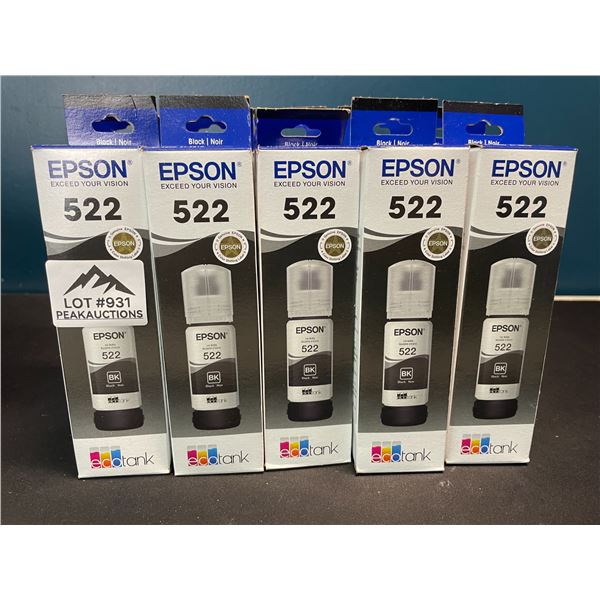 Lot of 10 Epson 522 Ecotank Inks - Black