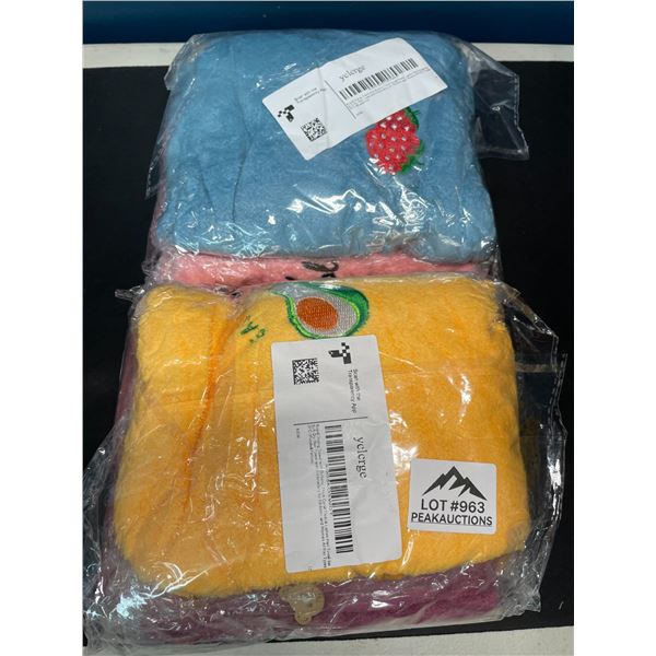 Lot of 2 Cute Style Hair Drying Towels - 2PCS Each