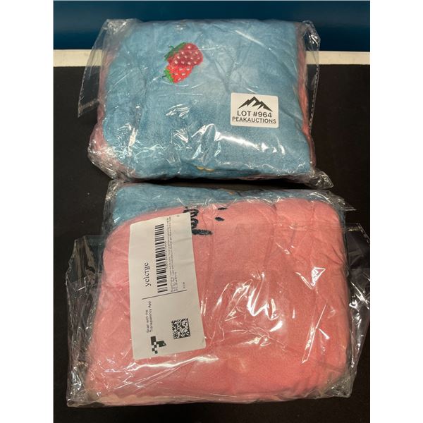 Lot of 2 Cute Style Hair Drying Towels - 2PCS Each