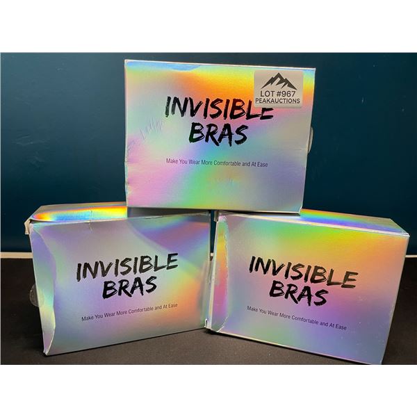 Lot of 3 Boxes of Invisible Bras
