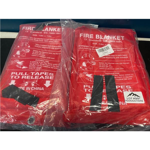 Lot of 2 Emergency Fire Blankets