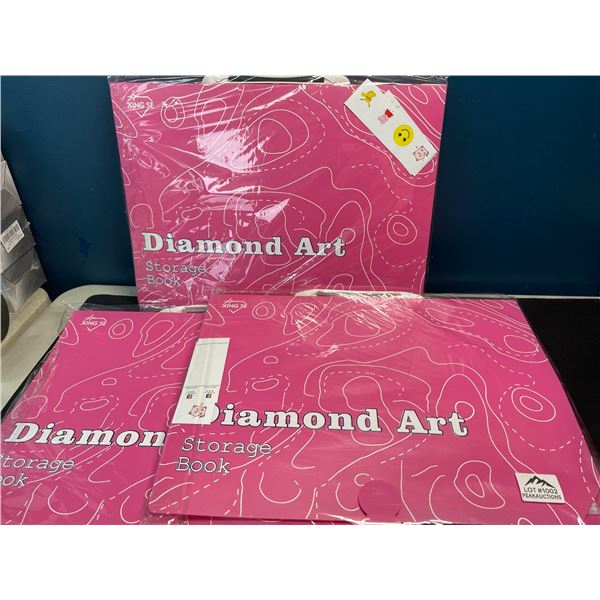 Lot of 3 Diamond Art Storage Books
