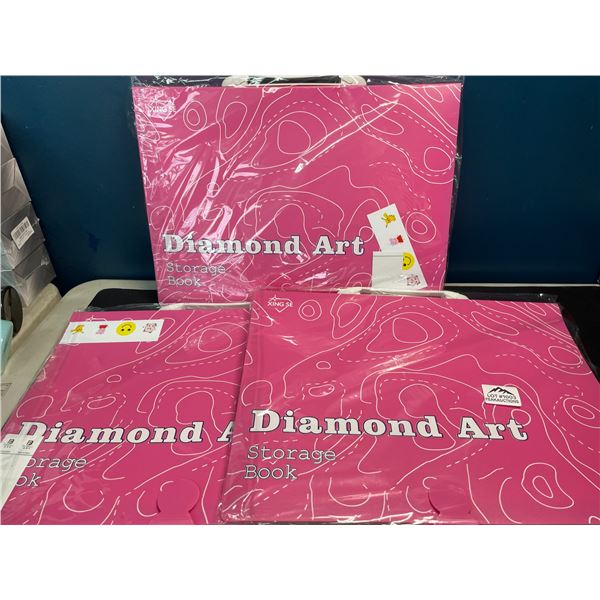 Lot of 3 Diamond Art Storage Books