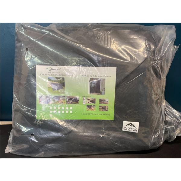 Lot of 1 RV Awning Sunshade With Zipper Size 9'x7'