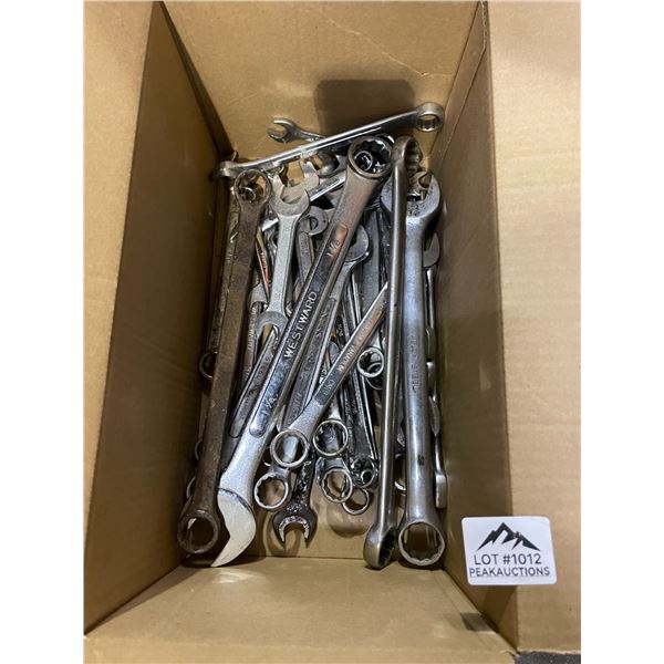 Lot of 1 Box of Assorted Wrenches