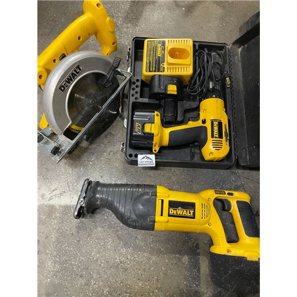 Lot of 3 Assorted Dewalt Tools - Used
