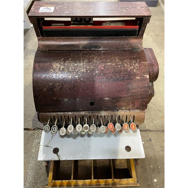 Lot of 1 Antique National Cash Register - NCR Model 726 - Used