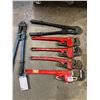 Image 1 : Lot of Assorted Pipe Wrenches & Bolt Cutters - Used