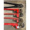 Image 3 : Lot of Assorted Pipe Wrenches & Bolt Cutters - Used