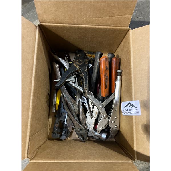 Lot of 1 Box of Assorted Vice Grips/Tools - Used