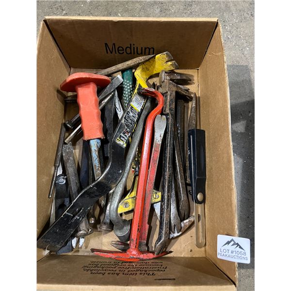 Lot of 1 Box of Assorted Hand Tools - Used
