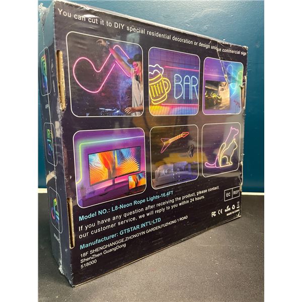 Lot of 1 LED Neon Rope Flex Light Kit -16.4ft - Create Custom Shapes/Signs!