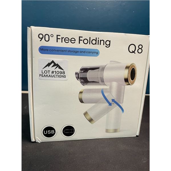 Lot of 1 Rechargeable High Power Mini Folding Vacuum