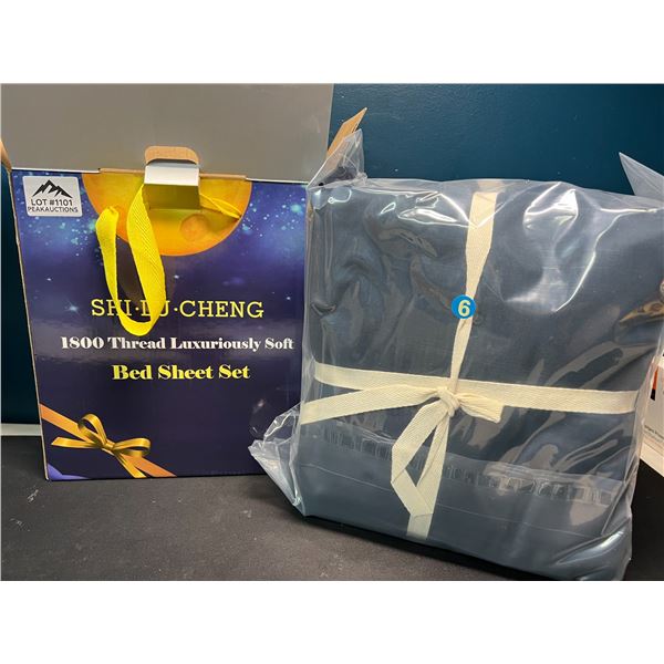 Lot of 1 Full Size 6PC Bed Sheet Set - 1800 Thread Count - Navy Blue