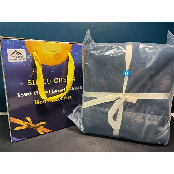 Lot of 1 Full Size 6PC Bed Sheet Set - 1800 Thread Count - Navy Blue