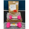 Image 1 : Lot of 1 Set of Neoprene Dumbells - 3lb each - Pink