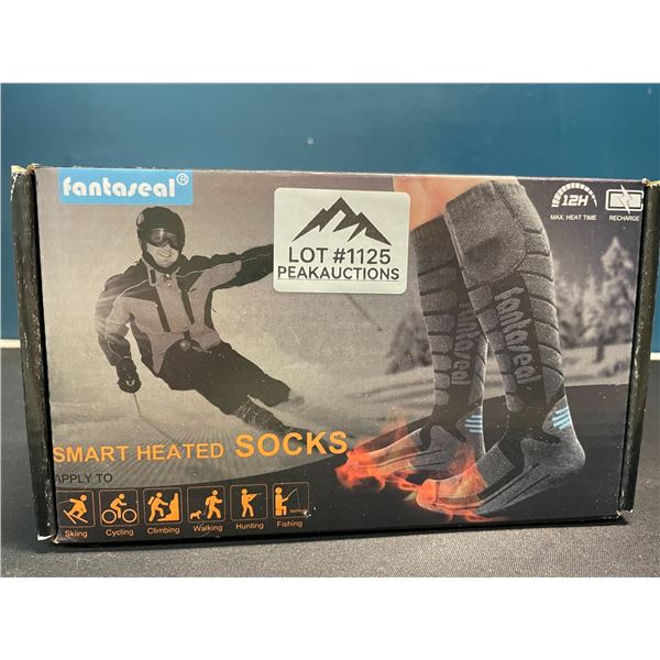 Lot of 1 Pair of Smart Heated Socks w/ Rechargeable Powerbanks - Size XL