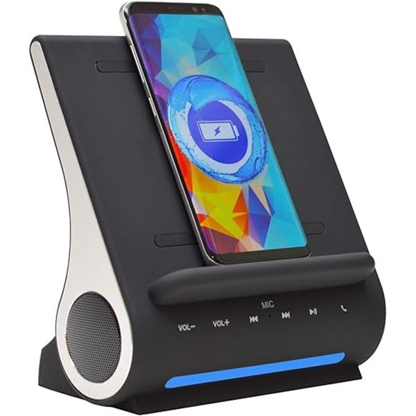 Lot of 1 Dockall Fast Wireless Charging Sound Hub D108 w/ Bluetooth Speakers - Brand New SEALED!