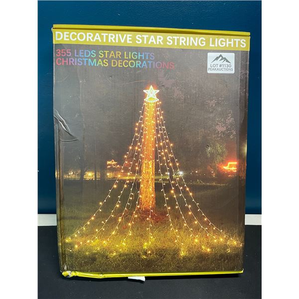 Lot of 1 Christmas Waterfall LED Star String Light Kit