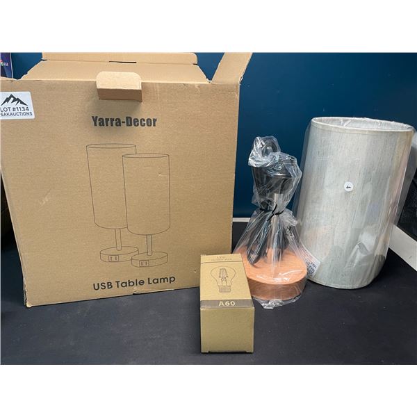 Lot of USB Table Lamps - 2 Lamps - Lightbulbs Included!