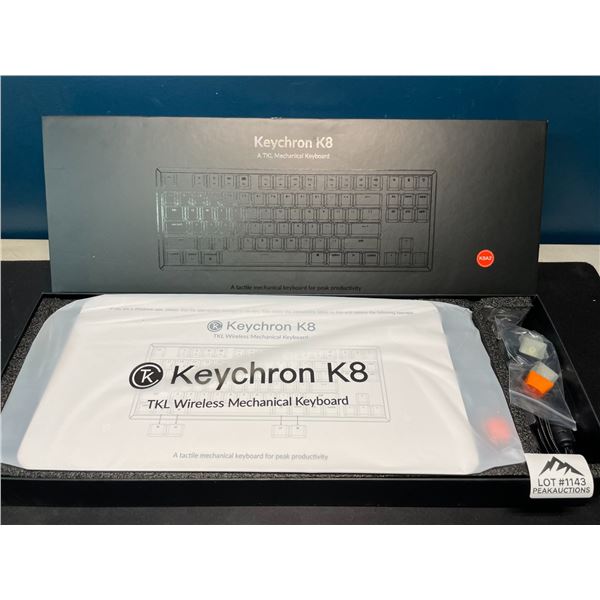 Lot of 1 Keychron K8 TKL Wireless Mechanical Keyboard
