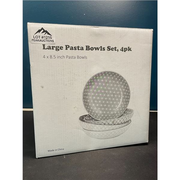 Lot of 1 Large Pasta Bowl Set - 4PCS