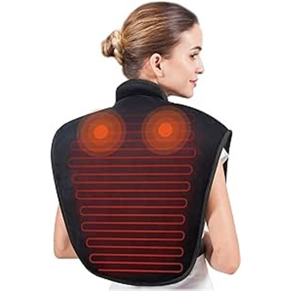 Lot of 1 Snailax Heated Body Wrap/Heating Pad for Neck & Shoulders w/ Massage & Heat Function